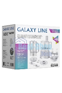 Кухонный комбайн Galaxy Line GL 2309, белый, пластик. чаша 1,5 л, 1000 Вт, 2 скорости и импульс. режим