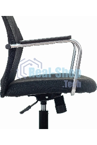 Кресло компьютерное Бюрократ KB-5M TW-01 3C11 черный, сетка/ткань, с подголов. крестовина металл хром