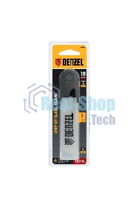 Лезвия Denzel 18 мм, сталь SK5 - 0,6 мм, усиленные, 5 шт.