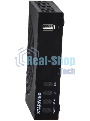Приставка для цифрового ТВ Starwind CT-220 черный, DVB-T2, DVB-T, DVB-C, HDMI, USB 2.0 х2