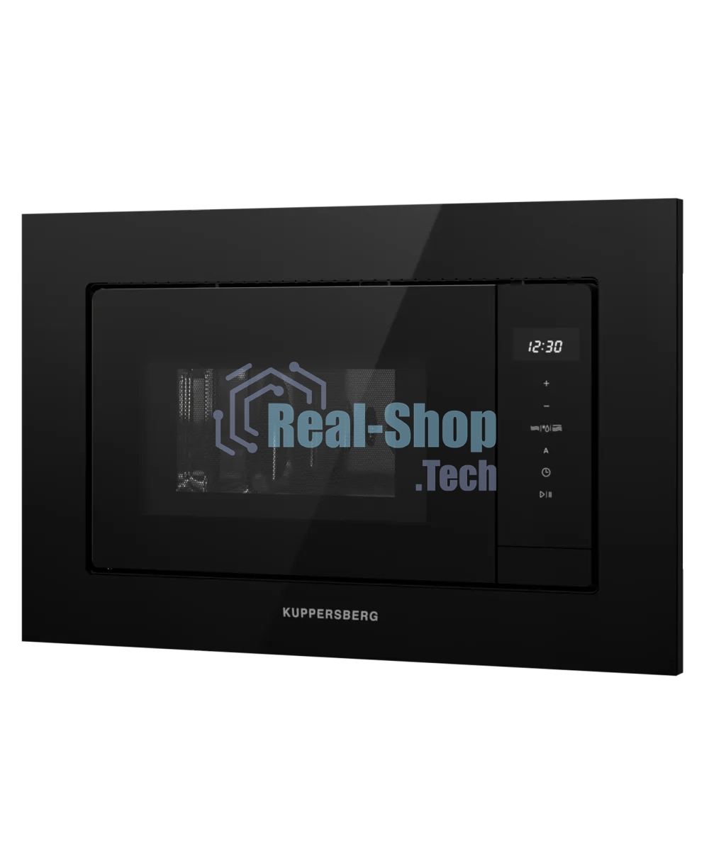 Встраиваемая микроволновая печь Kuppersberg HMW 622 B, ВхШхГ 390х595х315, объем 20 л, мощность 800 Вт, 5 уровней мощности, гриль, 6 автоматических программ, размораживание, сенсорное управление, черный