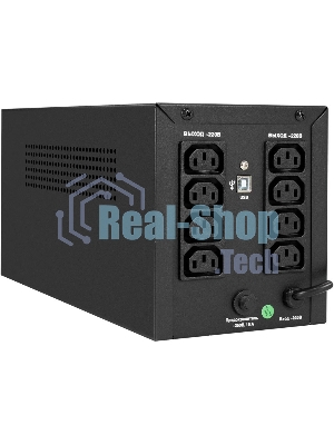 Источник бесперебойного питания ExeGate Smart LB-2200.LCD.AVR.8C13.USB / 2200 ВА / 1300 Вт / 8 x IEC 320 C13