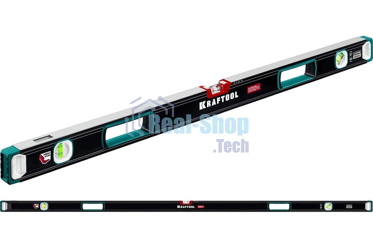 Уровень Kraftool A-RATE CONTROL 2000 мм, сверхпрочный уровень с зеркальным глазком