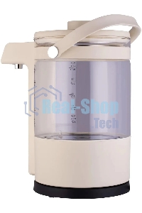 Чайник электрический Hyundai HYK-G7700 2.5 л, 2200 Вт, кремовый/черный корпус: стекло