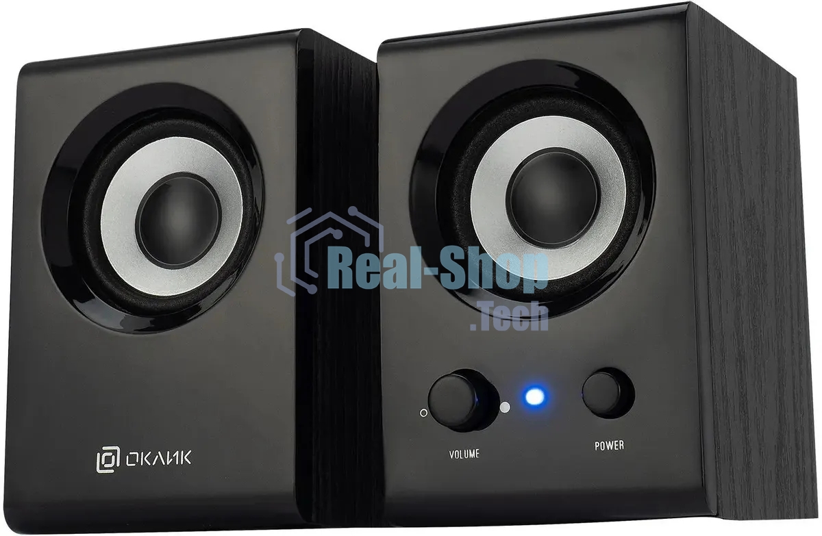 Акустическая система Oklick OK-160 2.0 черный 6Вт