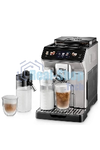 Кофемашина DeLonghi ECAM450.55.S серебристый/черный, исп. кофе - зерновой/молотый, 1.8 л, 1450 Вт, 19 бар