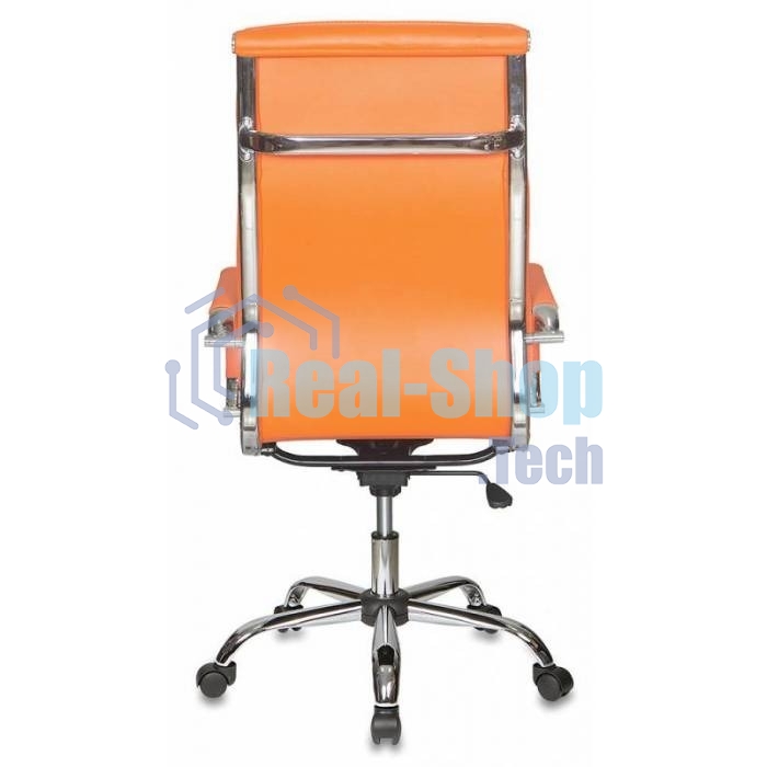 Кресло руководителя Бюрократ CH-993/orange оранжевый, искусственная кожа, крестовина хромированная