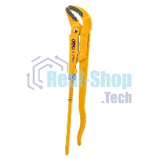 Трубный рычажный ключ №3 с изогнутыми губками Deli DL105267 560мм, раскрытие губок 0-67мм, сталь Cr-V