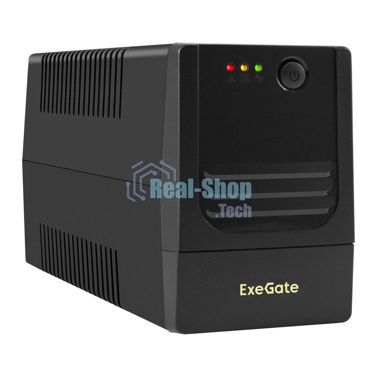 Источник бесперебойного питания ExeGate Power NB-850.LED.AVR.2SH.USB (850VA/510W, LED, AVR, 2*Schuko, USB, батарея 12V 9Ah, черный)