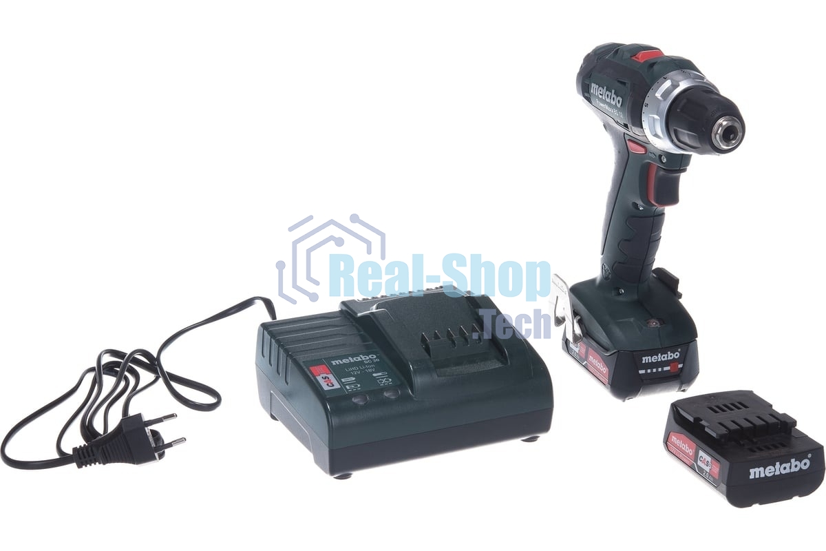 Дрель-шуруповерт Metabo PowerMaxx BS 12 6010365000, 12 В, 2 Ач, 40 Нм, щеточный