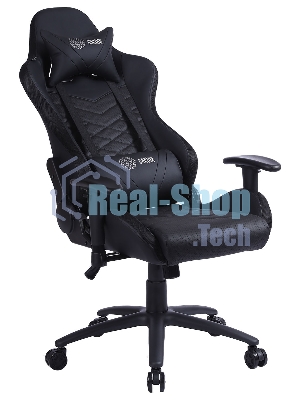 Кресло Cactus CS-CHR-0099BL черный, экокожа, подголовник