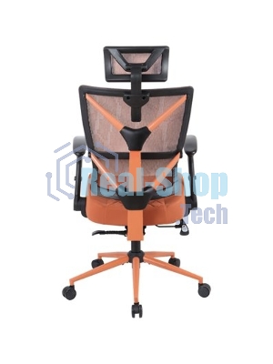 Кресло Chairman CH566 оранжевый, экокожа, 120 кг