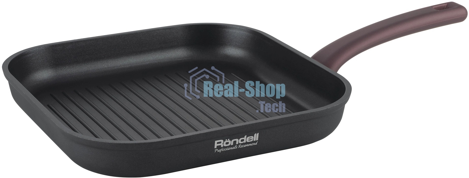 Сковорода-гриль Rondell Fest RDA-1525 квадратная 26 см, покрытие: Xylan Plus ручка несъемная (без крышки) черный