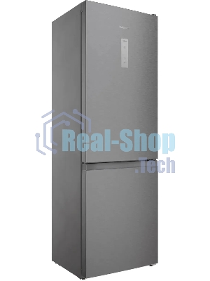 Холодильник Hotpoint HT 5180 MX нержавеющая сталь/серебристый двухкамерный 220/78 л морозилка снизу, No Frost