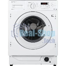 Встраиваемая стиральная машина HOMSair WMB1486WH белый, загрузка фронтальная 8 кг, 6 кг - сушка, 1400 об/мин, класс: A