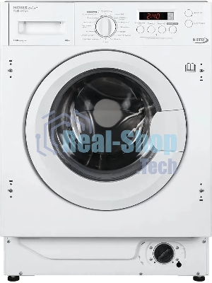 Встраиваемая стиральная машина HOMSair WMB1486WH белый, загрузка фронтальная 8 кг, 6 кг - сушка, 1400 об/мин, класс: A