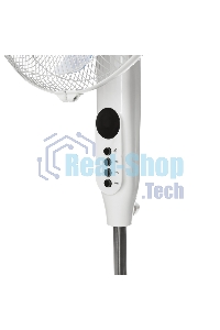 Вентилятор напольный DUX 7 лопастей, д/у управление, 50Вт белый 60-0221