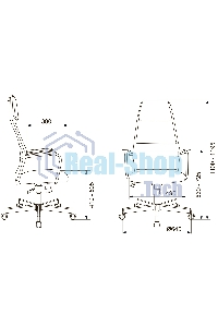 Кресло компьютерное Бюрократ KB-5M TW-01 3C11 черный, сетка/ткань, с подголов. крестовина металл хром