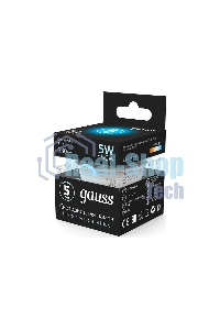 Лампа светодиодная диммируемая Gauss MR16 5Вт 4100К белый GU5.3 530лм 180-265В