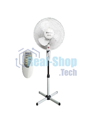 Вентилятор напольный Sakura SA-16G белый/серый ПДУ таймер