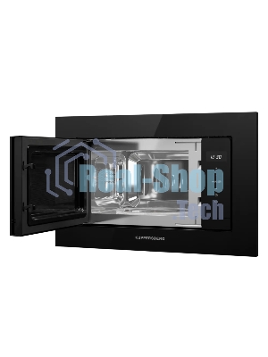 Встраиваемая микроволновая печь Kuppersberg HMW 622 B, ВхШхГ 390х595х315, объем 20 л, мощность 800 Вт, 5 уровней мощности, гриль, 6 автоматических программ, размораживание, сенсорное управление, черный