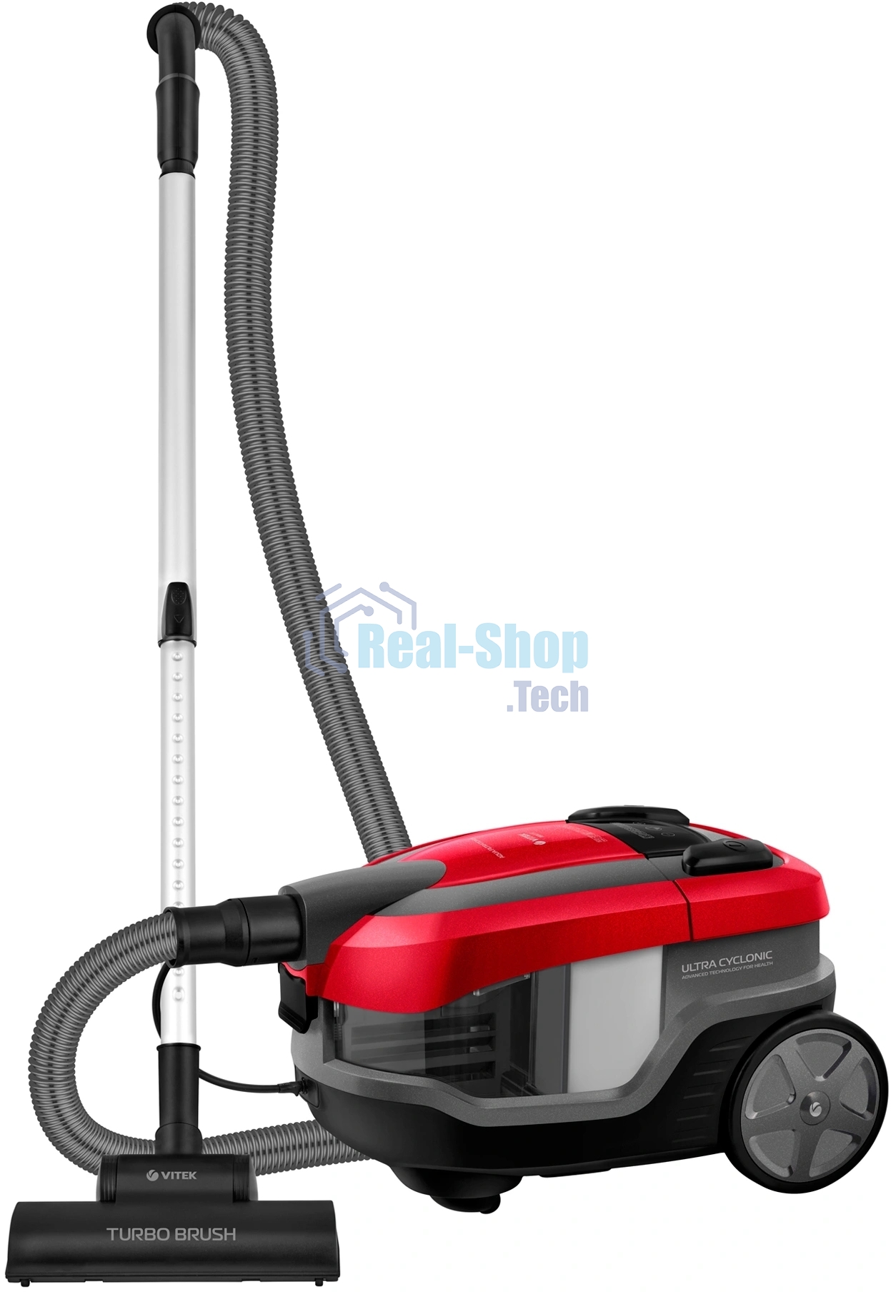 Пылесос Vitek VT-1830 красный/черный, 350/1800 Вт, уборка сухая/влажная, пылесборник аквафильтр 4 л