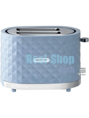 Тостер Galaxy Line GL 2912, серый, пластик, 1200 Вт
