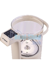 Чайник электрический Hyundai HYK-G7700 2.5 л, 2200 Вт, кремовый/черный корпус: стекло