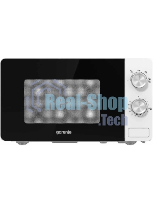 Микроволновая печь Gorenje MO20E1W белый, 20 л, 800 Вт, переключатели - поворотный механизм
