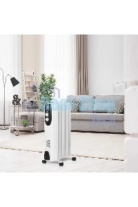 Обогреватель масляный Ballu Classic BOH/CL-09WRN (9 секций), белый, 2000 Вт, 25 м2, термостат