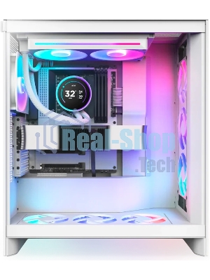 Система жидкостного охлаждения для ПК/Water Cooling System NZXT Kraken Elite 280 RGb (250W, 280мм, LED temp., белый/Fans: 2x140мм, 98.61CFM, 34.5dBA, 2000RPM/Pump height 65мм, 2800RPM, Rad thickness 27мм/S: 1851, 1700, 1200, 115X, AM5, AM4)