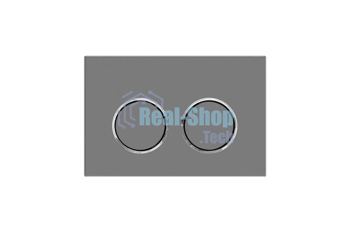Кнопка смыва BAU Round Gun gray для инсталляции IDEAL, серый металлик