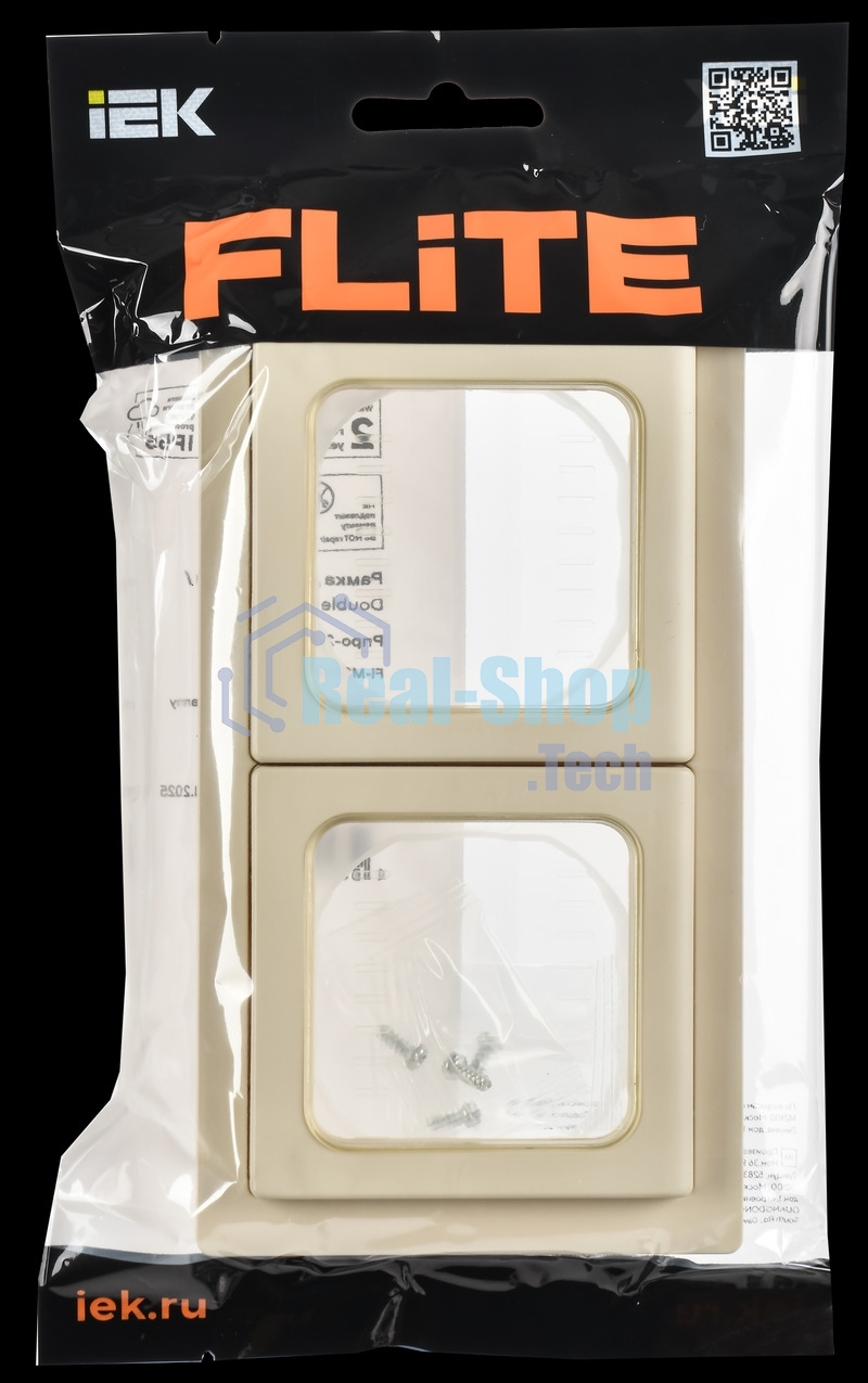 Рамка 2-местная IP55 Рпро-2-55-ФлСл сливочный FLITE