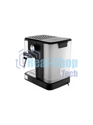 Кофеварка рожковая BRAYER BR1105, черный/серебристый, исп. кофе - молотый, 1,5 л, 800 Вт, 20 бар