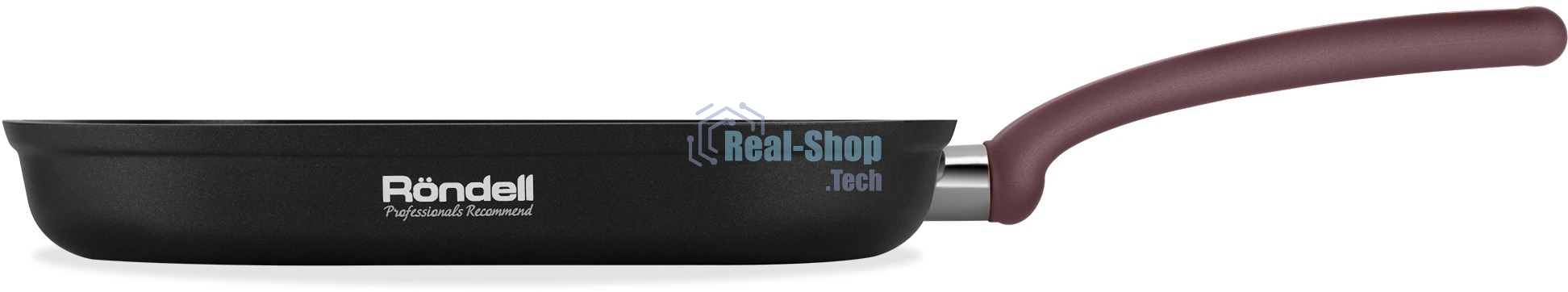 Сковорода-гриль Rondell Fest RDA-1525 квадратная 26 см, покрытие: Xylan Plus ручка несъемная (без крышки) черный