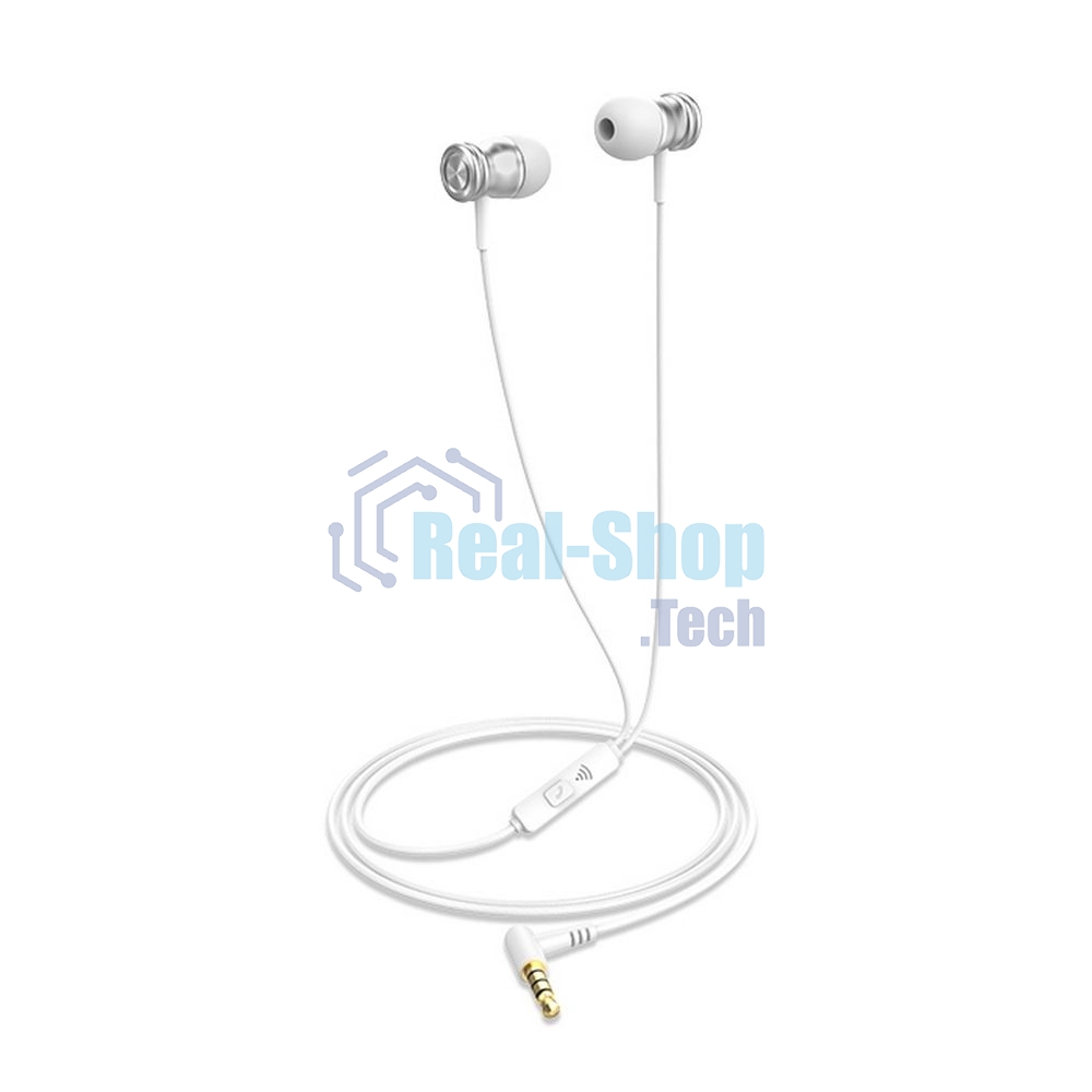 Проводные наушники Havit Wired earphone белый, внутриканальные, Jack 3.5 мм, встроенный микрофон