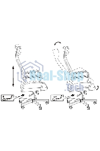 Кресло компьютерное Бюрократ KB-5M TW-01 3C11 черный, сетка/ткань, с подголов. крестовина металл хром