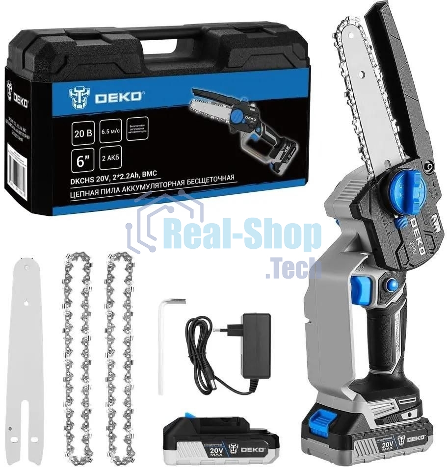 Цепная пила Deko DKCHS 20V, 6 20Вт дл. шины: 6