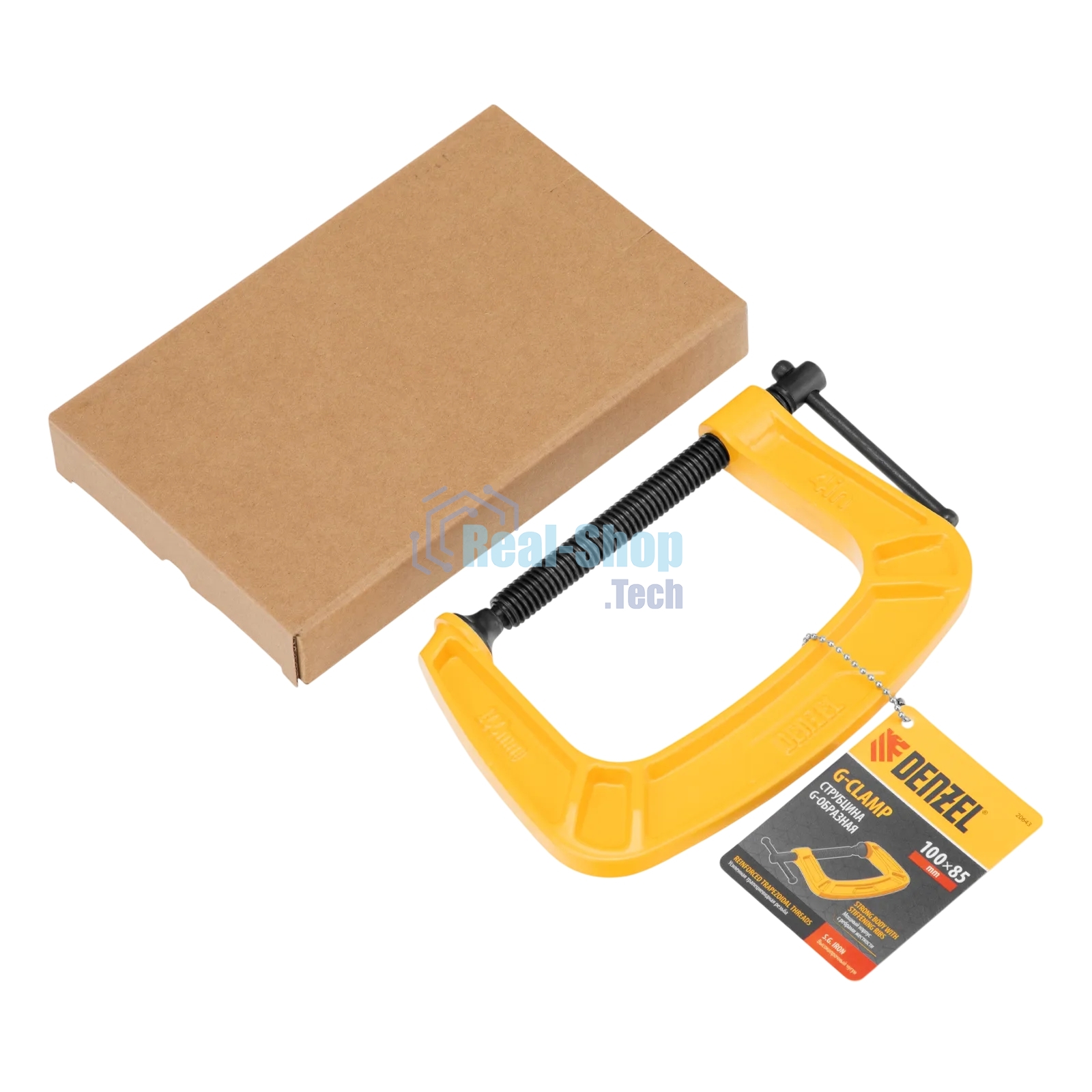 Струбцина Denzel G-образная, усиленная, 100 мм