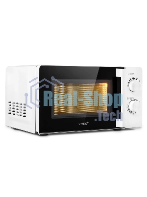 Микроволновая печь Vitek VT-MW0120 белый/серебристый, 20 л, 700 Вт, переключатели - поворотный механизм