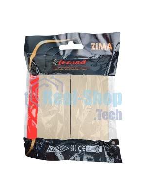Выключатель проходной 2-кл. СП ZIMA IP20 10А безвинт. зажим зол. LEZARD 704-3688-106QC