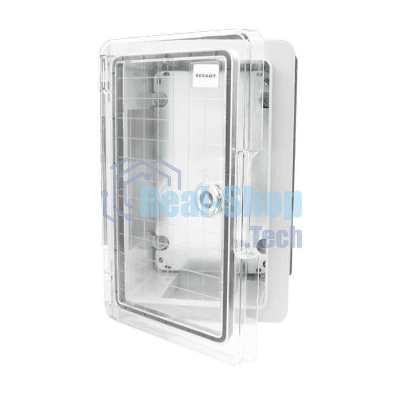Корпус пластиковый ЩМПп Rexant с прозрачной дверцей и монтажной панелью 300х200х130мм, ABS, УХЛ1, IP65
