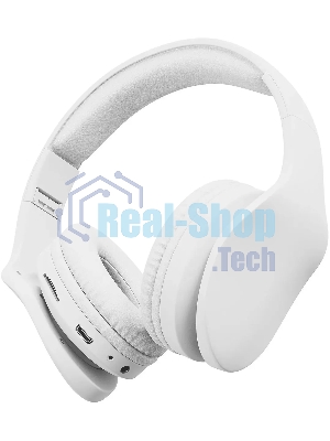 Беспроводные/проводные наушники Digma BT-17 белый, накладные, Bluetooth + проводной, складная конструкция, до 10 ч