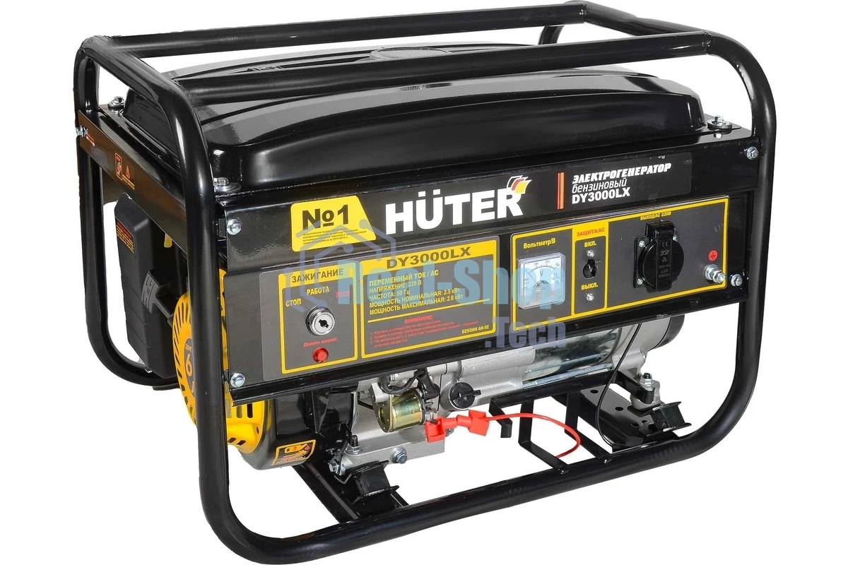 Электрогенератор бензиновый Huter DY3000LX, 2.7 кВт, 67 дБ, 45 кг