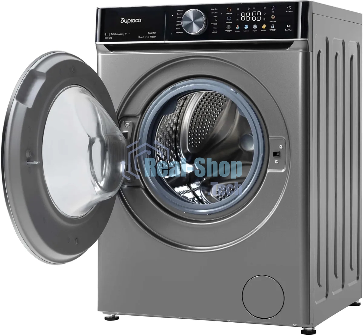 Стиральная машина Бирюса WM-SC914/15 W перламутровый синий, загрузка фронтальная 9 кг, 1400 об/мин, класс А+++