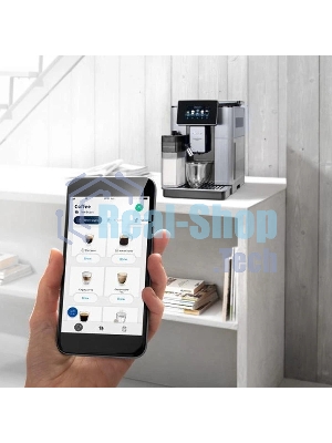 Кофемашина DeLonghi ECAM 610.75.MB металлик/черный, исп. кофе - зерновой/молотый, 2.2 л, 1450 Вт, 19 Бар