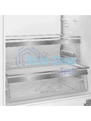 Встраиваемый холодильник Hotpoint HBT 400I белый двухкамерный 280/75л морозилка снизу