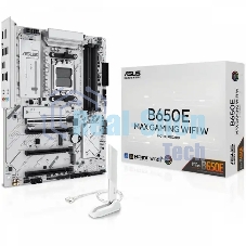 Материнская плата ASUS B650E MAX GAMING WIFI W, AM5, AMD B650, 4xDDR5, 4xSATA, 3xM.2, 1xPCIe 5.0 x16, 1xPCIe 4.0 x4, 2xPCIe 3.0 x1, 1xDP, 1xHDMI, 1x2.5Gb LAN, Wi-Fi 6E, Bluetooth 5.3, 1xUSB-C 10Gbps, 3xUSB-A 10Gbps, 2xUSB-A 5Gbps, 2xUSB-A 2.0, 3x3.5 мм, 7.1, ATX