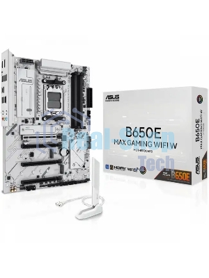 Материнская плата ASUS B650E MAX GAMING WIFI W, AM5, AMD B650, 4xDDR5, 4xSATA, 3xM.2, 1xPCIe 5.0 x16, 1xPCIe 4.0 x4, 2xPCIe 3.0 x1, 1xDP, 1xHDMI, 1x2.5Gb LAN, Wi-Fi 6E, Bluetooth 5.3, 1xUSB-C 10Gbps, 3xUSB-A 10Gbps, 2xUSB-A 5Gbps, 2xUSB-A 2.0, 3x3.5 мм, 7.1, ATX
