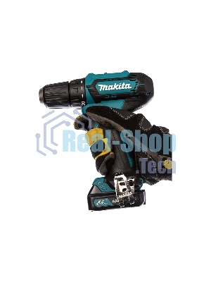 Дрель-шуруповерт Makita DF333DWAE, 12 В, 2 Ач, 30 Нм, щеточный